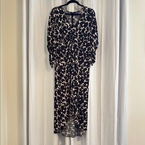 GAP Black and Cream Midi Dress